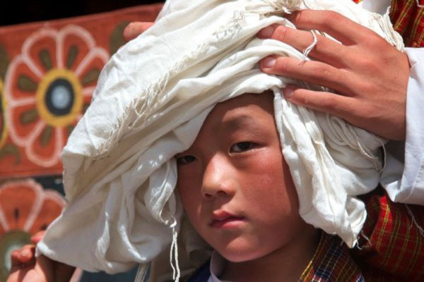 Bellissima gente del Bhutan: tibetani Druk